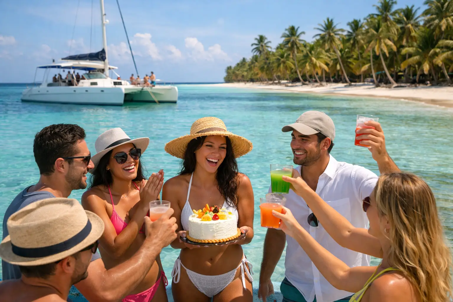 Saona Island Tour Example for Birthday Group Trip
